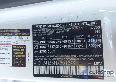 2022 Mercedes-Benz Gle 350 z USA, uszkodzony, nr VIN 4JGFB4JB6NA801329